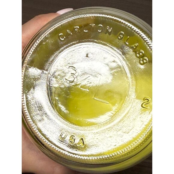 Vintage 80s Carlton Glass Sun Tea Jars Canisters Ducks Geese Yellow Lidded USA - Picture 11 of 11